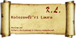 Kolozsvári Laura névjegykártya