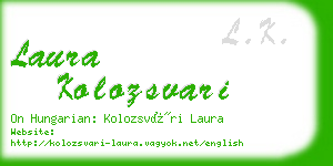 laura kolozsvari business card